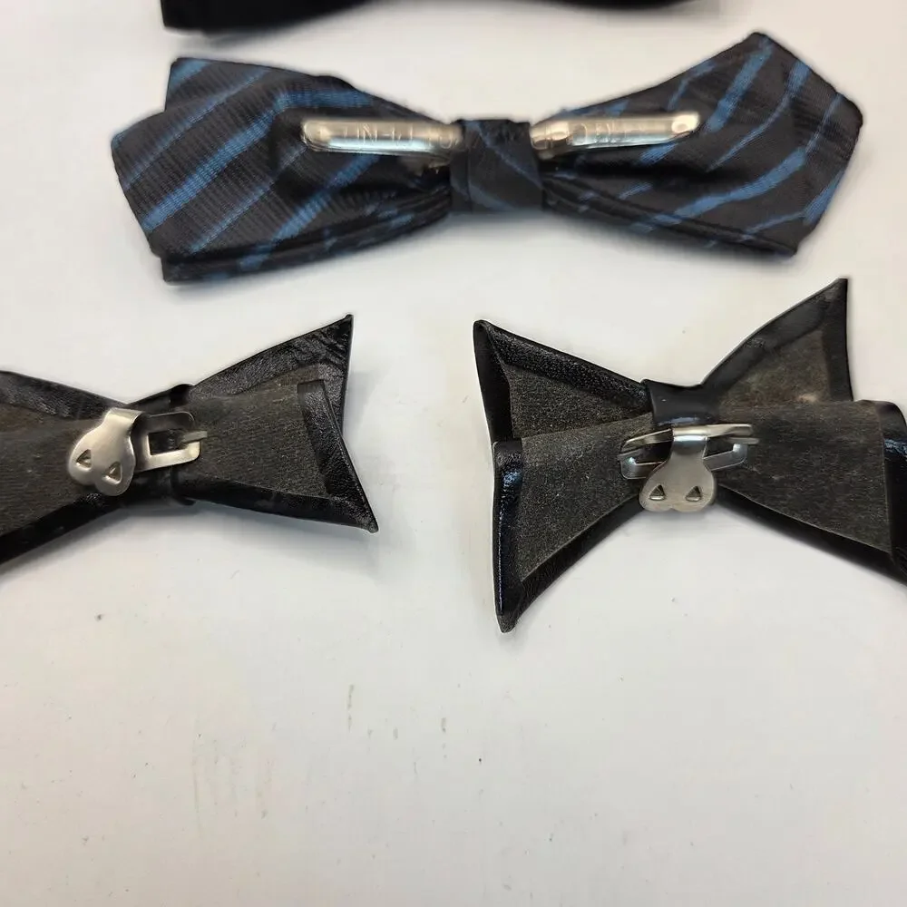 Vintage 1950s–70s Boys Clip-On Bow Tie Lot of 7 Royal Ormond Beau Clip